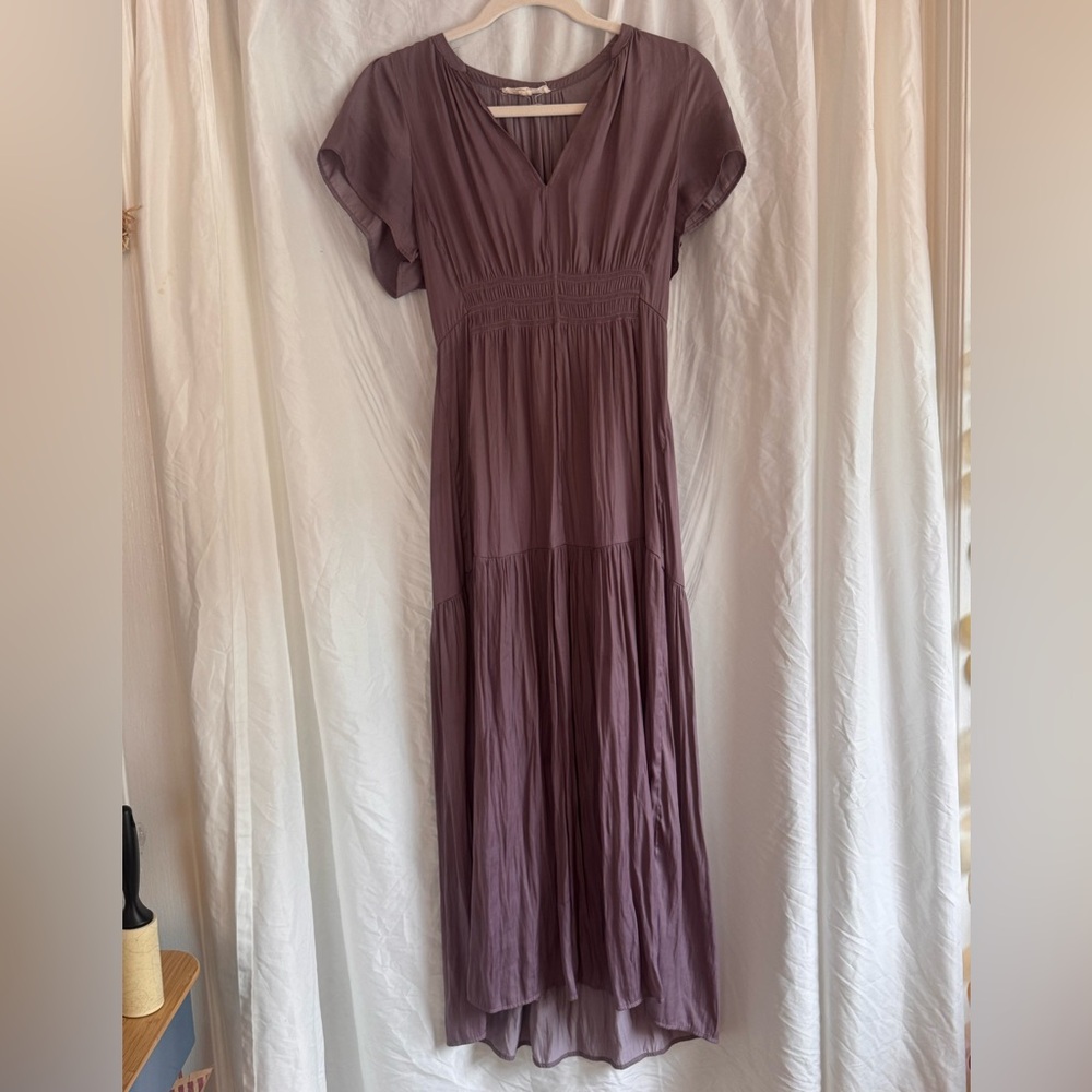 Grade & Gather Purple Maxi Dress | silky and flowy